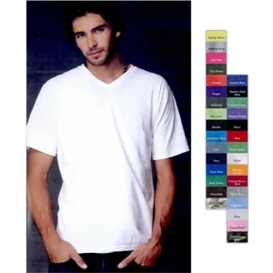 Anvil (r) - Heathers S- X L - Adult Fashion Fit V-neck T-shirt. Blank Product