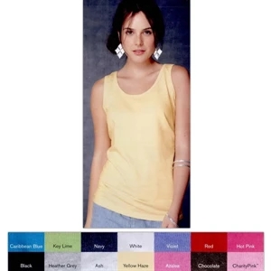 Anvil (r) - Colors S- X L - Ladies' 5.4 Oz., Preshrunk 100% Cotton Tank Top. Blank Product