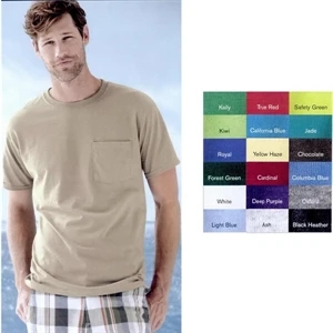 Jerzees (r) - Colors S- X L - Adult Heavyweight Blend 5.6 Oz., T-shirt With A Left Chest Pocket. Blank Product