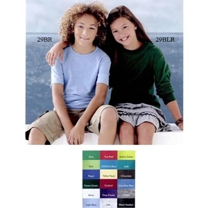 Jerzees (r) - Neutrals - Youth 5.6 Oz., 50% Cotton/50% Polyester T-shirt. Blank Product