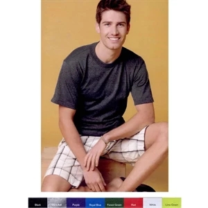 Bayside (tm) - Neutrals S- X L - Adult Cotton/ Polyester Short Sleeve Usa Made T-shirt. Blank Product
