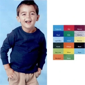 Rabbit Skins - Colors 2t-5/6 - Lovely Toddler Long Sleeve T-shirt. 5.5 Oz. 100% Cotton Jersey Knit. Blank Product