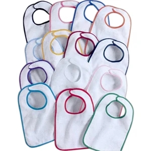 Rabbit Skins (r) - Infant Snap Bib With Contrast-color Binding. Blank Product
