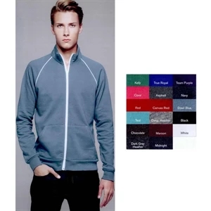 Bella + Canvas (r) - S- X L - Full-zip Fleece Cadet Collar Jacket With Piping. Blank Product