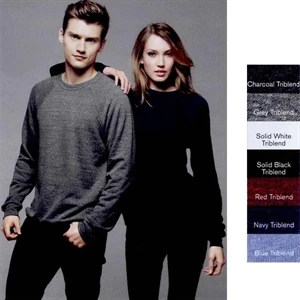 Bella + Canvas (r) - X S- X L - Triblend Sponge Fleece Unisex Crewneck Sweatshirt. Blank Product