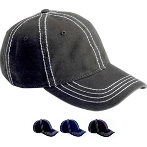 Sportsman (tm) - Heavy Stitch Cap With Contrast Stitching. Blank Product