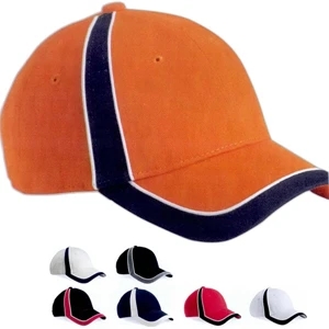 Sportsman (tm) Striper - Structured Cap With Velcro (r) Closure And Sewn Eyelets. Blank Product