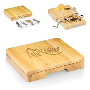 Festiva - Square Cutting Board With Slide-out Drawer With 4 Cheese Tools