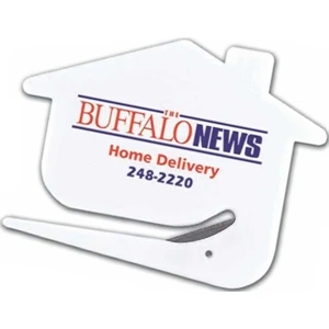 Happy House - House Shape Letter Opener With Protected, Stainless Steel Cutting Blade