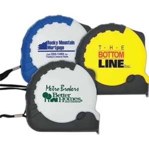 Construction-pro - Automatic 10' Tape Measure With Nickel-plated Belt Clip And Inch/metric Scale