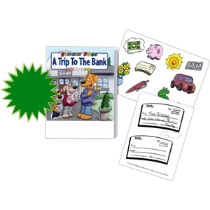 A Trip To The Bank Sticker And Coloring Activity Book Fun Pack With 4-pack Crayons