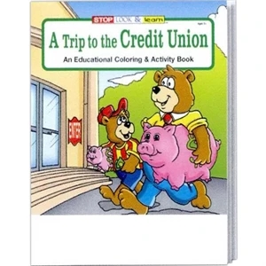 A Trip To The Credit Union Coloring/activity Book Fun Pack With Unimprinted Crayons
