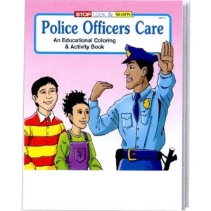 Police Officers Care Coloring/activity Book Fun Pack With Crayons In Imprinted Box