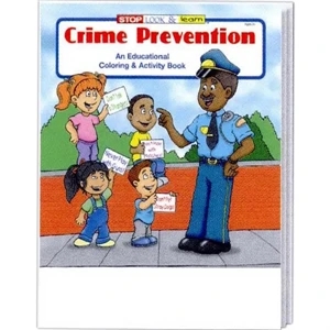 Crime Prevention Educational Coloring And Activity Book Fun Pack, 4-pack Of Crayons