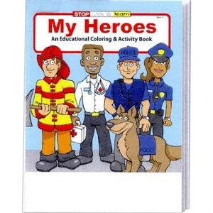 My Heroes Coloring And Activity Book Fun Pack With 4-pack Crayons In Imprinted Box