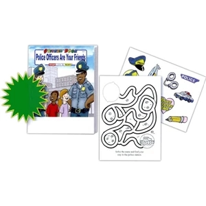 Police Officers Are Your Friends Sticker Book Fun Pack With Unimprinted Crayons