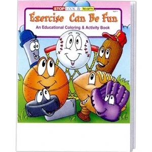 Exercise Can Be Fun Coloring/activity Book Fun Pack With A 4-pack Of Crayons
