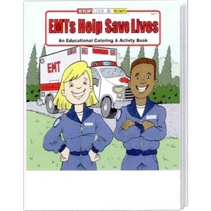 Emts Help Save Lives Coloring/activity Book Fun Pack With A 4-pack Of Crayons