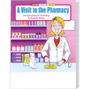 A Visit To The Pharmacy Coloring/activity Book Fun Pack With A 4-pack Of Crayons