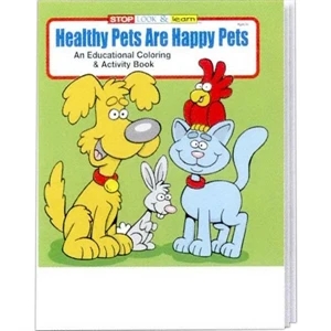 Healthy Pets Are Happy Pets Coloring/activity Book Fun Pack With Crayons