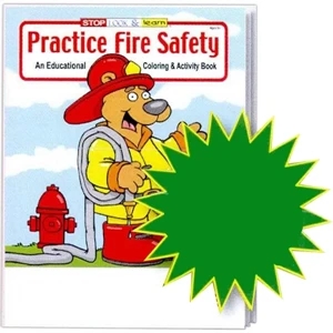 Practice Fire Safety Coloring/activity Book Fun Pack With Crayons In Imprinted Box