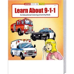 Learn About 9-1-1 Coloring And Activity Book Fun Pack With Crayons In Imprinted Box