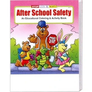 After School Safety Coloring And Activity Book Fun Pack With A 4-pack Of Crayons