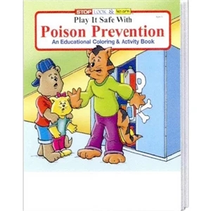 Play It Safe With Poison Prevention Coloring/activity Book Fun Pack With Crayons