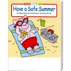 Have A Safe Summer Coloring And Activity Book Fun Pack With A 4-pack Of Crayons