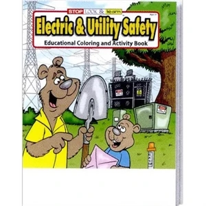 Electric & Utility Safety Coloring And Activity Book Fun Pack With Crayons