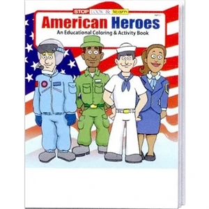 American Heroes Coloring And Activity Book Fun Pack With A 4-pack Of Crayons