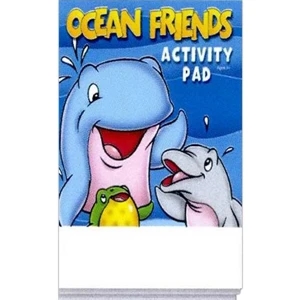 Ocean Friends Activity Pad Fun Pack With A 4-pack Of Unimprinted Crayons
