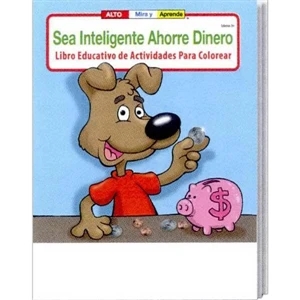 Be Smart, Save Money Spanish Coloring And Activity Book Fun Pack With Crayons