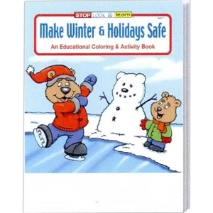 Make Winter & Holidays Safe Coloring And Activity Book Fun Pack With Crayons