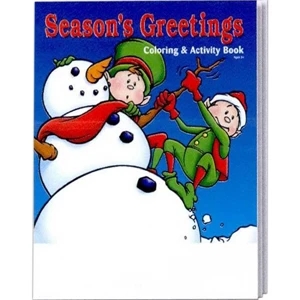 Season's Greetings Coloring And Activity Book Fun Pack With Unimprinted Crayons