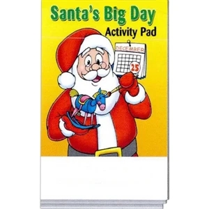 Santa's Big Day Activity Pad Fun Pack With A 4-pack Of Unimprinted Crayons
