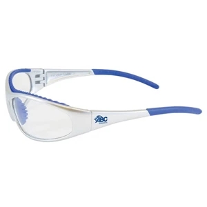 Flashfire - Clear Lens/blue And White Trim - Lightweight, Sporty Design Safety/recreational Glasses