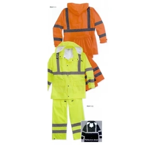 Ml Kishigo - Lime - S/m - L/ X L - Rain Suit With 2" Wide Reflective Material. Blank