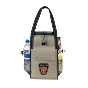 Insulated Cooler Wine Tote With Inner Lining Sleeve With Adjustable/lockable Cord