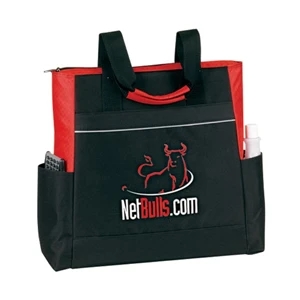 European - Tote Bag With Reflective Strip Across The Front Pocket And Two Opened Side Pockets