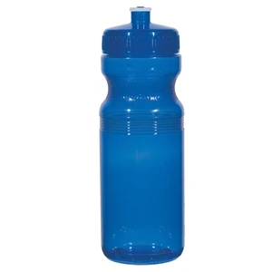 Hitgreen (tm) Poly-clear (tm) - Translucent Blue - Fitness Bottle With Leak Resistant Push Pull Lid, 24 Oz