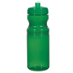 Hitgreen (tm) Poly-clear (tm) - Translucent Green - Fitness Bottle With Leak Resistant Push Pull Lid, 24 Oz