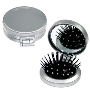 2 In 1 - Silver - Two In One Kit, Features A Brush And Shatter Resistant Mirror