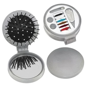 3 In 1 - Silver - 3 In 1 Sewing Kit, High Impact Plastic With Shatter Resistant, High Quality Mirror