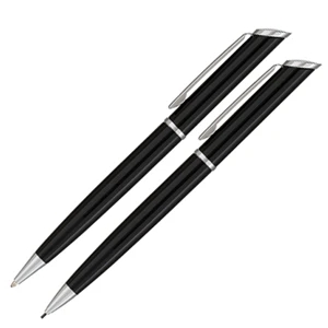 500 Series - Pen And Mechanical Pencil Set With Chrome Trim And Slanted Top