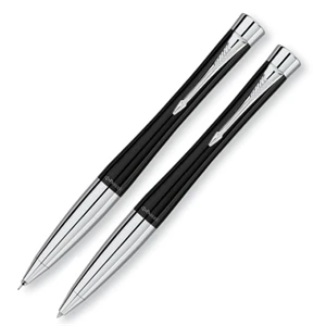 Urban - Gel Pen And Pencil Set With Chrome Plated Trim And Medium Point Black Gel Ink