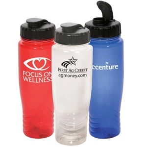 Polyclean (tm) Eco-responsible (tm) - Sipper Bottle, 28 Oz. With Push And Pull Cap And Twist Off Lid