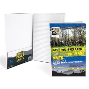 Bleed - Image Extends Off The Edge Of The Product - Digital Print Mini Padfolio With Built-in Business Card Flap