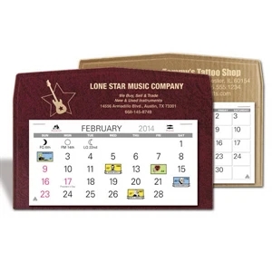 The Cartwright - Monthly Desk Calendar With 5 3/8" X 2 5/8" Medium Memo Style Pad