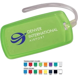 2 3/4" X 4 3/4" X 3/16" - Durable Luggage Tag Features Write-on Surface On Back Side